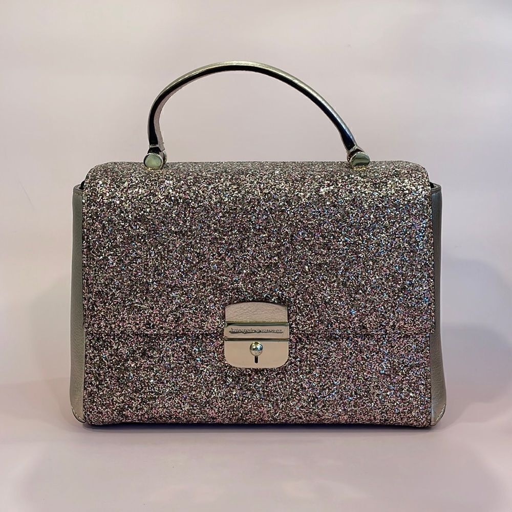 ✨HOST PICK ✨ Kate Spade Pink, Silver and Champagne Sparkly Top Handle Handbag…